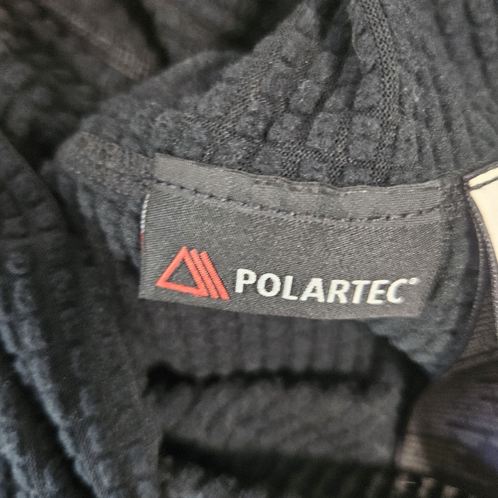 Marmot Womens Medium 1/4 Zip Sweatshirt Polartec Fleece Lined Black Chest Pocket - Picture 8 of 13